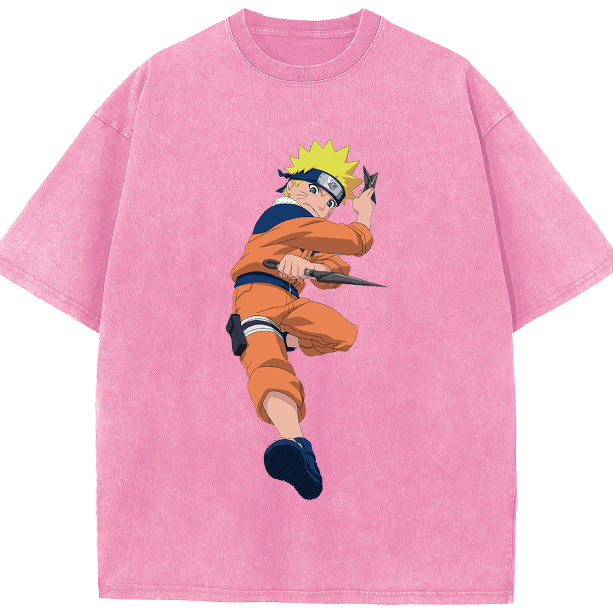 （画像用） NARUTO -ナルト- うずまき ナルト Uzumaki Naruto 綿100% ヴィンテージ風 半袖Tシャツ（フロントプリント）